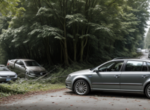 Accident în Germania: Un VW Passat a intrat într-un copac, doi răniţi uşor