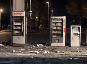 Automat de țigări aruncat în aer în Neukirchen-Vluyn, Germania: țigarete furate
