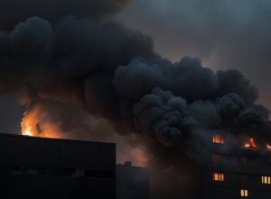 Salvare dramatică: Polițiștii au scos trei câini dintr-un incendiu violent