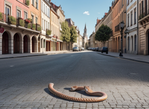 Poliția din Schleswig, Germania, a capturat un șarpe evadat cu ajutorul unei pungi de cumpărături
