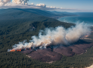 Incendii uriașe în Croația: Flăcările au cuprins zone turistice lângă Split, turiștii sunt evacuați din calea focului