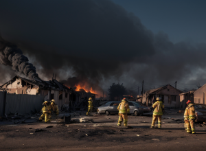 Incendiu major în Germania: Un garaj a ars complet, o casă a fost avariată la Münchweiler, o pisică salvată