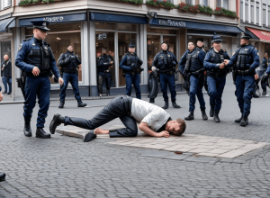 Stuttgart: Un bărbat care a furat pantofi a amenințat angajații magazinului cu un ciob de farfurie