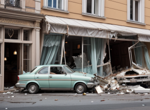 Accident grav în Germania: Mașină a intrat într-o gelaterie, mai multe persoane în pericol de moarte