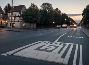 Un bărbat a blocat drumul cu un semn "Accident" în Germania și era să provoace un alt incident
