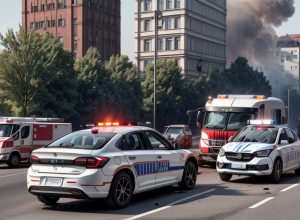 Accident grav în Lübeck: Un BMW a intrat pe contrasens și s-a izbit de un camion, șoferul rănit serios