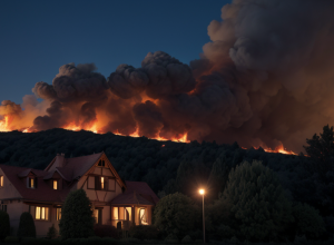 Casă părăsită mistuită de flăcări în Germania: Pompierii au putut doar să controleze incendiul