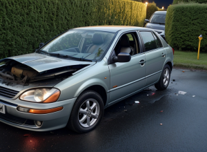 Accident rutier în Germania: Şoferul unei Skoda a lovit un gard viu şi a fugit de la locul faptei
