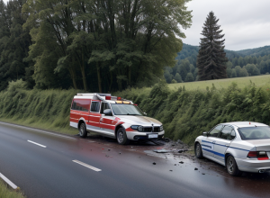 Accident grav în Germania: Un BMW a ieșit de pe autostrada A20, trei persoane rănite