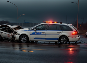Accident grav lângă Köln: Un Audi a derapat pe A57 și s-a izbit de un stâlp electric, șoferul în stare critică