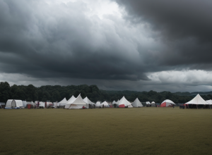 Rock am Ring, sub ploaie torențială: 10 litri pe metru pătrat pe terenul festivalului