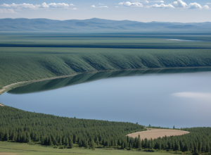 Lacul din Mongolia a devenit alb ca laptele: un fenomen natural rar