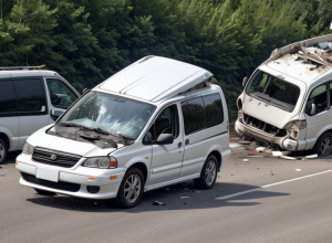 Accident pe autostrada A20 din Germania: O familie a fost rănită după ciocnirea dintre un microbuz și o autorulotă