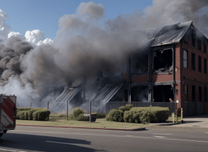 Incendiu puternic la un fost magazin din Wilhelmshaven: fum dens și intervenție a pompierilor