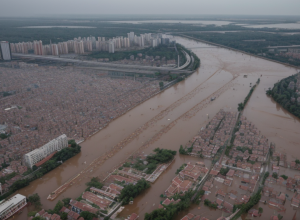 Inundații devastatoare în China de Sud: Orașe întregi sub apă după taifunul „Wutip” și ploile musonice