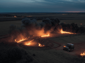 Incendii provocate în Germania: Un tânăr de 21 de ani, suspect și arestat după focurile puse noaptea în Hagermarsch