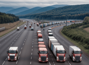 Blocaj rutier major pe autostrada A8 din Germania: TIR-uri defecte au paralizat traficul