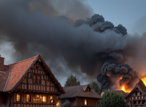 Germania: Femeie de 23 de ani suspectată că a incendiat intenționat o clădire istorică în Fürth