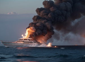 Incendiu pe un yacht lângă coastele Taiwanului: Un bărbat s-a salvat sărind în apă