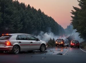 Accident grav în Germania: Mașină răsturnată la Ennepetal, patru persoane rănite