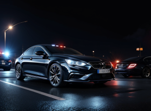 Cursa ilegală de mașini oprită de poliție în Nordenham: Doi tineri la volanul unor BMW