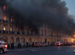 Incendiu la un hotel din Stralsund, Germania: Un angajat rănit, pagube de 80.000 de euro