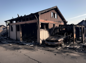 Incendiu major în Bad Kreuznach: un carport a ars, o casă și mașini au fost avariate