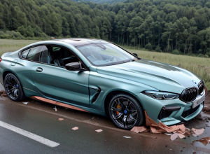 Accident în Freudenberg: Șofer beat s-a izbit cu un BMW M8 de un mal, pagube de 80.000 de euro