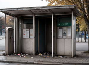 Mister la Berlin: Stația de autobuz transformată în groapă de gunoi a fost curățată peste noapte