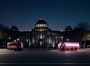Poliția din Berlin a permis continuarea drumului unui autobuz de activiști, înainte ca acesta să perturbe un interviu ARD cu Alice Weidel