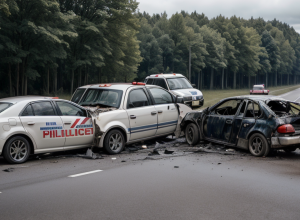 Șoferiță a adormit la volan: Coliziune frontală gravă în Germania, două persoane rănite grav