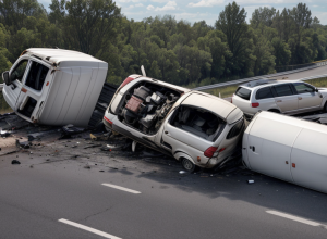 Accident terifiant în Oklahoma: Un autoturism a intrat cu viteză sub un TIR pe autostradă