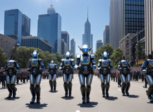 Poliția Indoneziană a prezentat "robocopi" la parada aniversară de 79 de ani