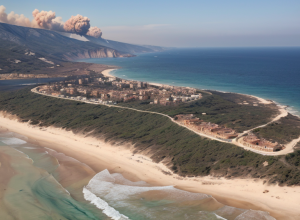 Incendiu masiv în Sardinia: Garda de Coastă a salvat peste 100 de turiști de pe plajă