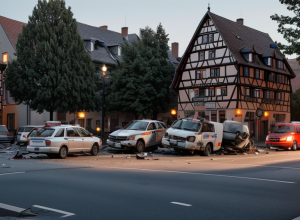 Accident grav în Syke, Germania: un șofer de 26 de ani, rănit pe viață