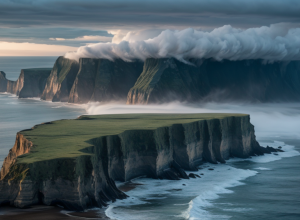 Fenomen meteo rar în Portugalia: Norii rulou au speriat turiștii, semănând cu un tsunami