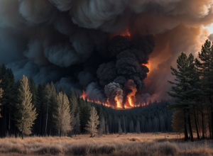 Incendiu masiv de pădure în Germania: 600 de hectare în flăcări în Saxonia, focul amenință o instalație de biogaz