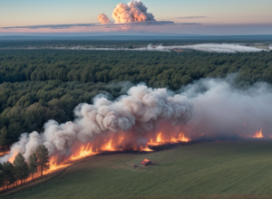 Incendiu masiv în Germania: 150 de pompieri au luptat cu flăcările lângă Birkenhördt