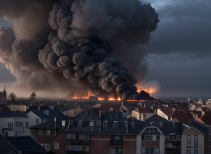 Incendiu devastator în Essen: Un mort și o clădire distrusă