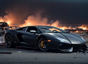 Accident devastator: Campionul și fratele său au ars de vii într-un Lamborghini pe autostradă