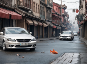 Cruzime Incredibilă în China: Un șofer a transportat pești vii pe capota mașinii, iar trecătorii i-au lovit