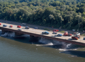 Accident teribil în Brazilia: un camion scăpat de sub control a provocat haos pe un pod, cinci răniți