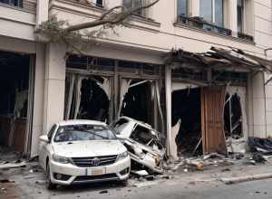 Răzbunare extremă: Clientul dat afară dintr-un restaurant a intrat cu mașina în clădire