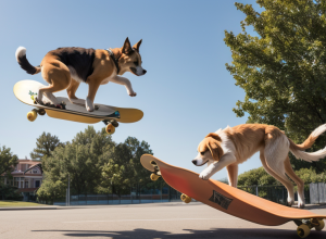 Talent incredibil pe patru labe: Câinele-skateboarder care uimește internetul
