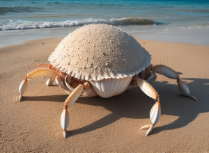 O creatură marină ciudată sau un extraterestru? Imagini uimitoare cu un crab în timpul năpârlirii