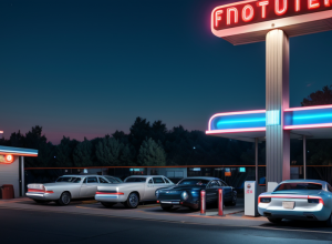 Tesla deschide primul "Diner" inovator: restaurant, cinematograf drive-in și stație de încărcare integrate