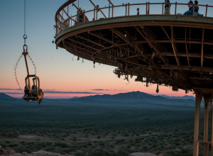 Groază în aer: O atracție gigant s-a rupt într-un parc de distracții din Arabia Saudită