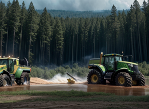 Un tractor John Deere de pompieri: Vehiculul multifuncțional care luptă cu incendiile și inundațiile în Germania