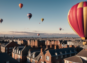 Momente de groază în Bedford, Anglia: Balon cu aer cald, aterizare de urgență într-o zonă rezidențială
