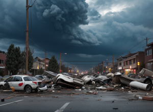 Tornadă violentă în China: mese și scaune aruncate în aer, panica cuprinde populația